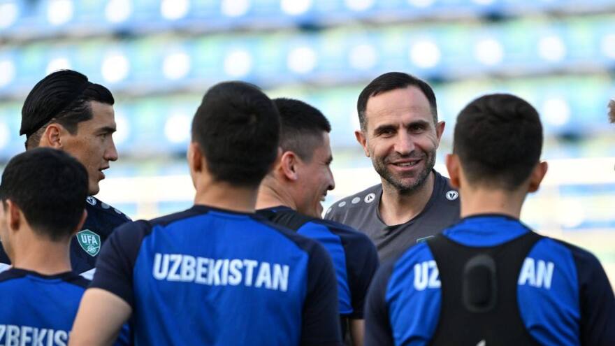 O'zbekiston milliy terma jamoamizning bugungi mashg'ulotidan suratlar