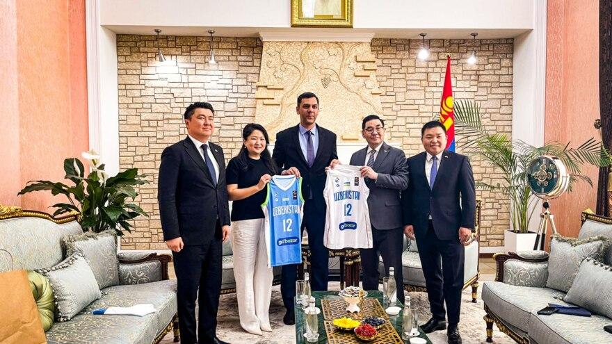 O‘zbekiston Basketbol Federatsiyasi Bosh kotibining Mog'uliston Elchixonasiga tashrifi