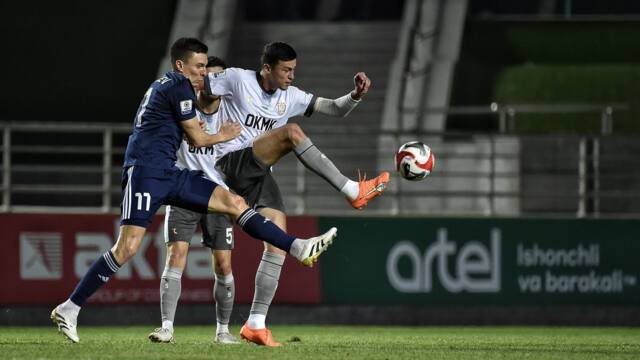 Superliga. OKMK Toshkentda «Paxtakor»dan ustun kelib, 2-o‘ringa ko‘tarilib oldi