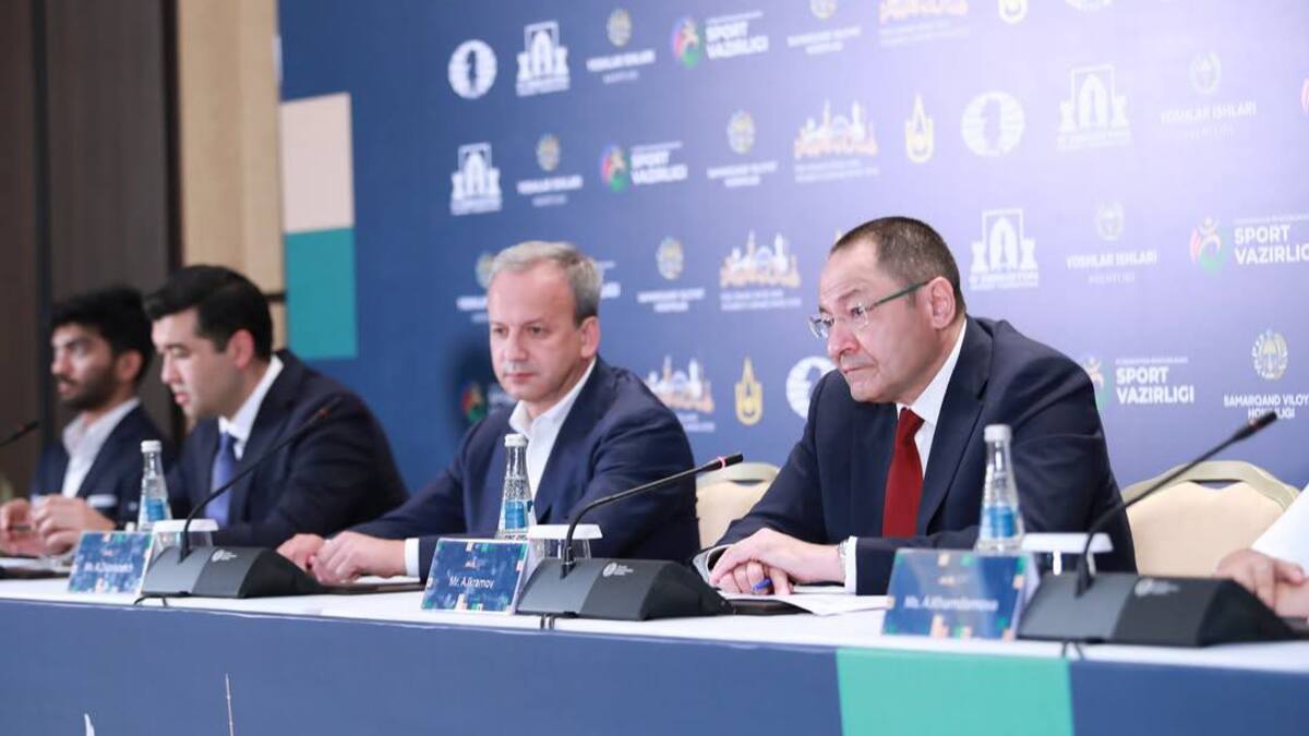 Samarqandda shaxmat bo‘yicha «Grans Swiss 2025» musobaqasiga bag‘ishlangan matbuot anjumani bo‘lib o‘tdi