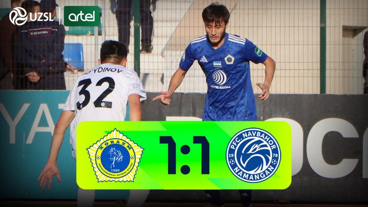 Superliga. «Xorazm» - «Navbahor» - 1:1 (video sharh)