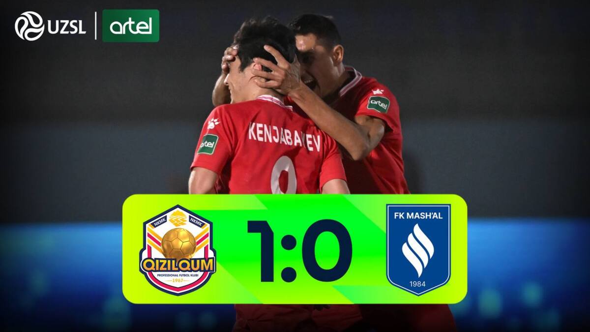 Superliga. «Qizilqum» - «Mash'al» - 1:0 (videosharh)