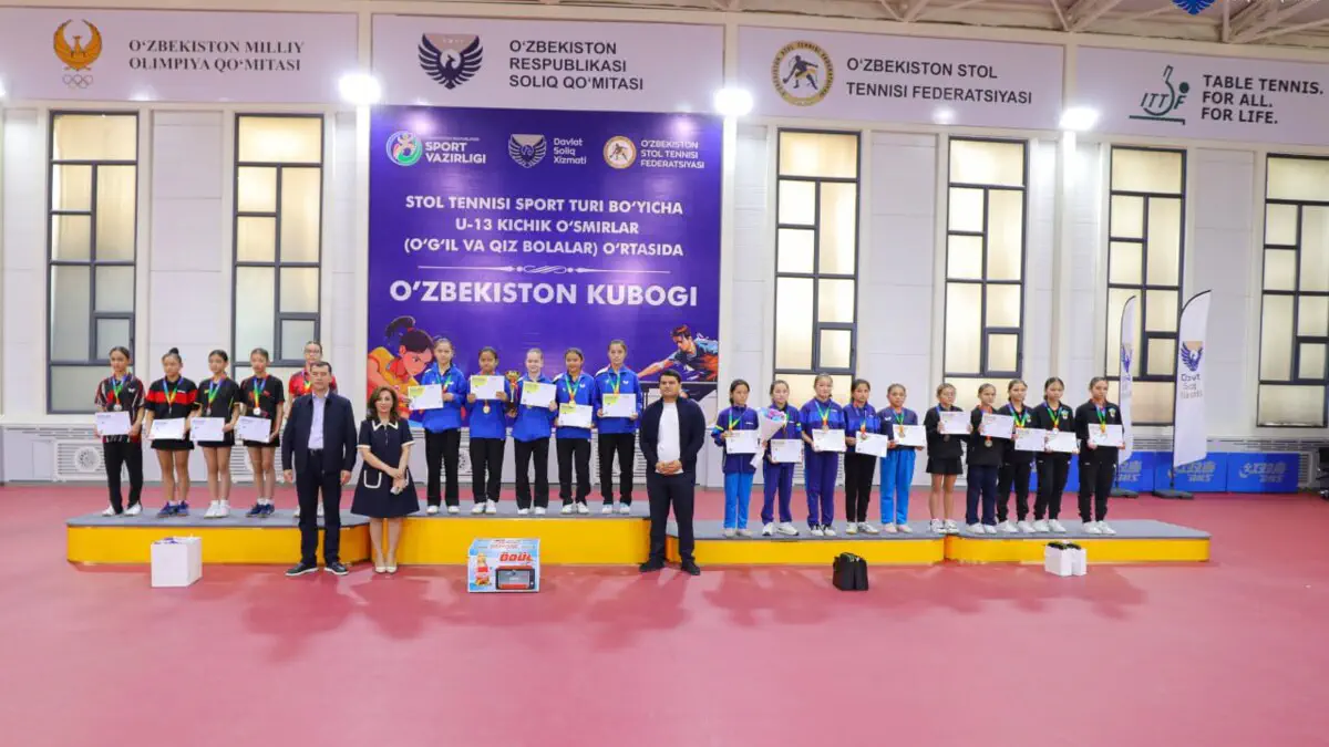 Stol tennisi bo‘yicha U-13 O‘zbekiston kubogi g‘oliblari aniqlandi