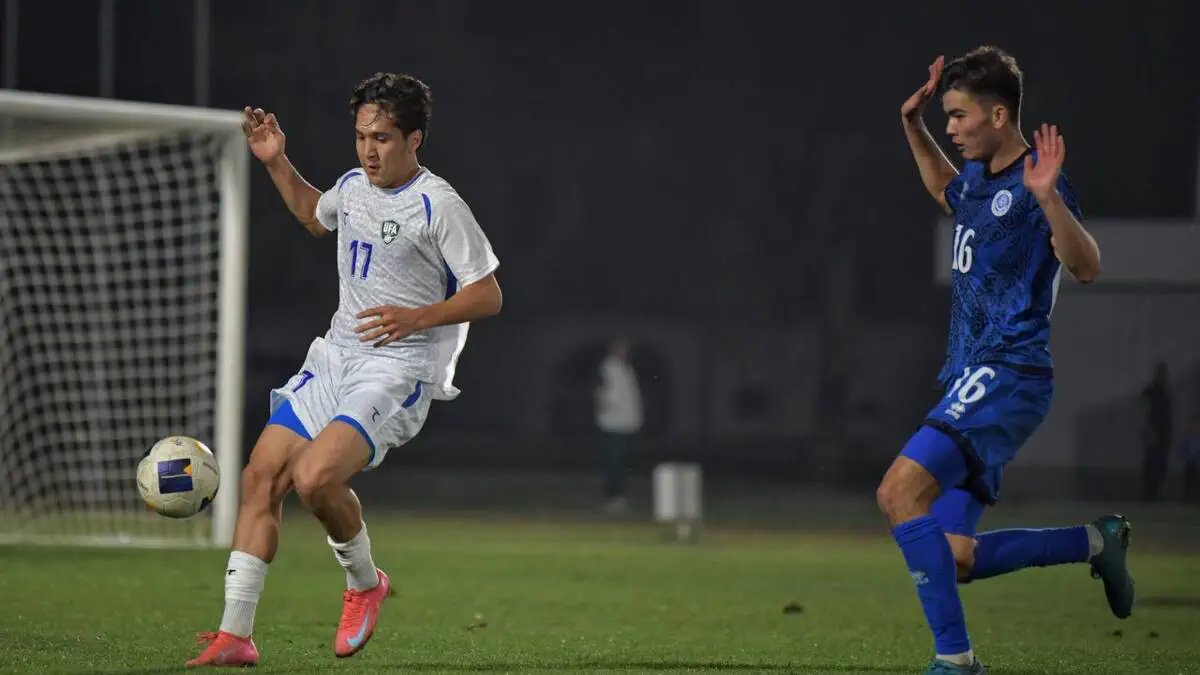 O‘rtoqlik o‘yini. O‘zbekiston U-20 terma jamoasi Qozog‘istondan ustun keldi