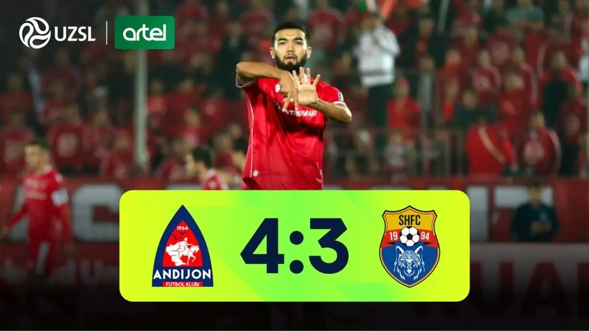 Superliga. "Andijon" — "Sho‘rtan" — 4:3 (video sharh)