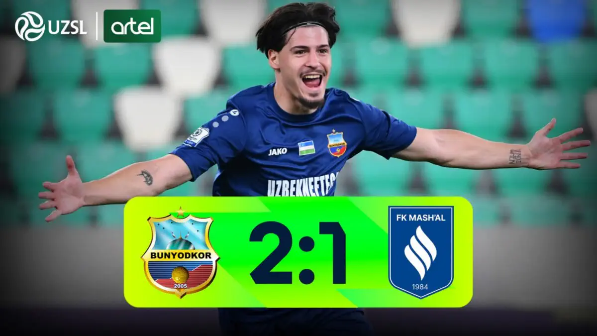 Superliga. "Bunyodkor" — "Mash'al" - 2:1 (video sharh)