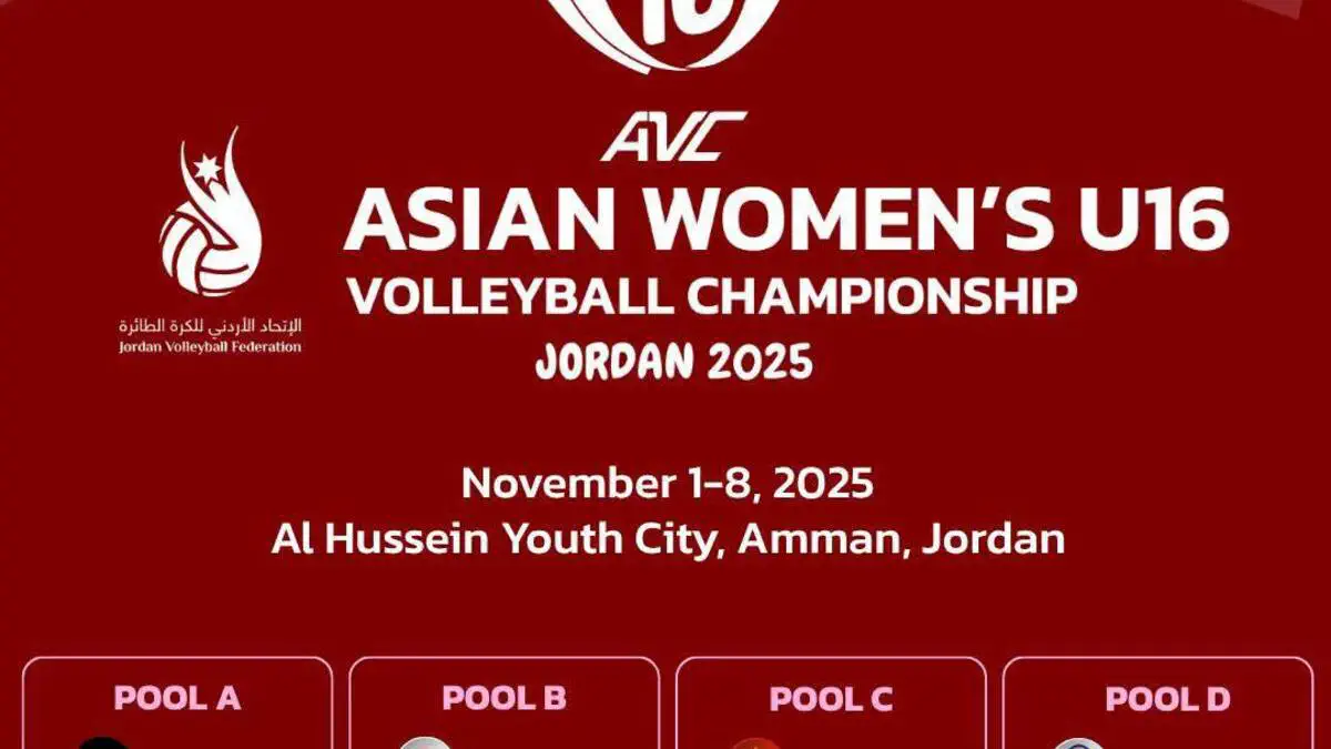 Voleybol. Osiyo U-16 ayollar voleybol chempionati — Amman 2025. 1 kun qoldi