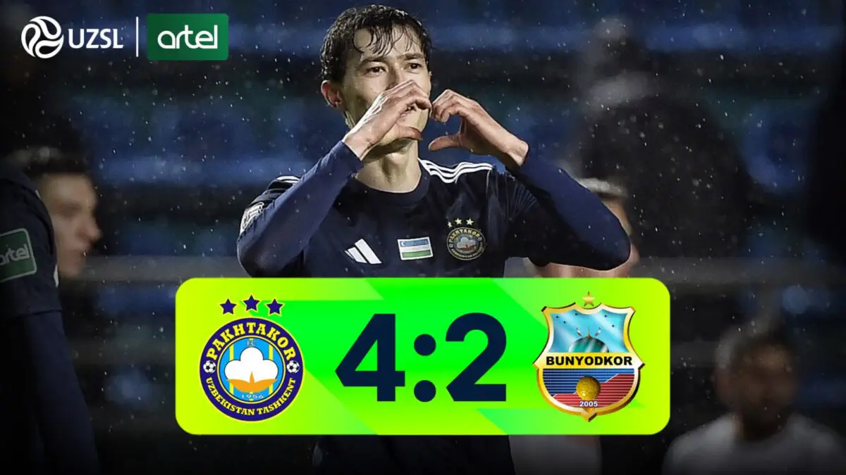 Superliga. “Paxtakor” - “Bunyodkor” - 4:2 (video sharh)