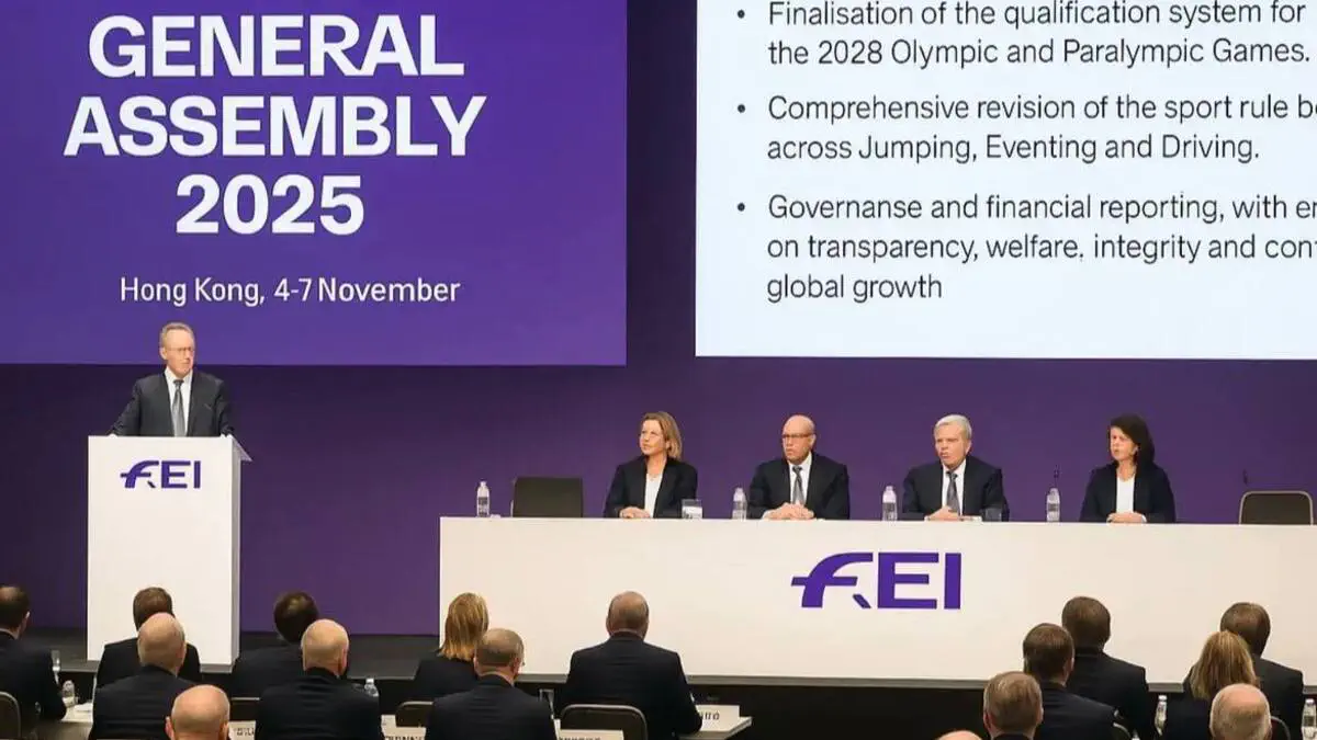 2025-yil 4–7 noyabr kunlari Gongkong shahrida Xalqaro yilqichilik federatsiyasi (FEI)ning navbatdagi Bosh assambleyasi bo‘lib o‘tmoqda