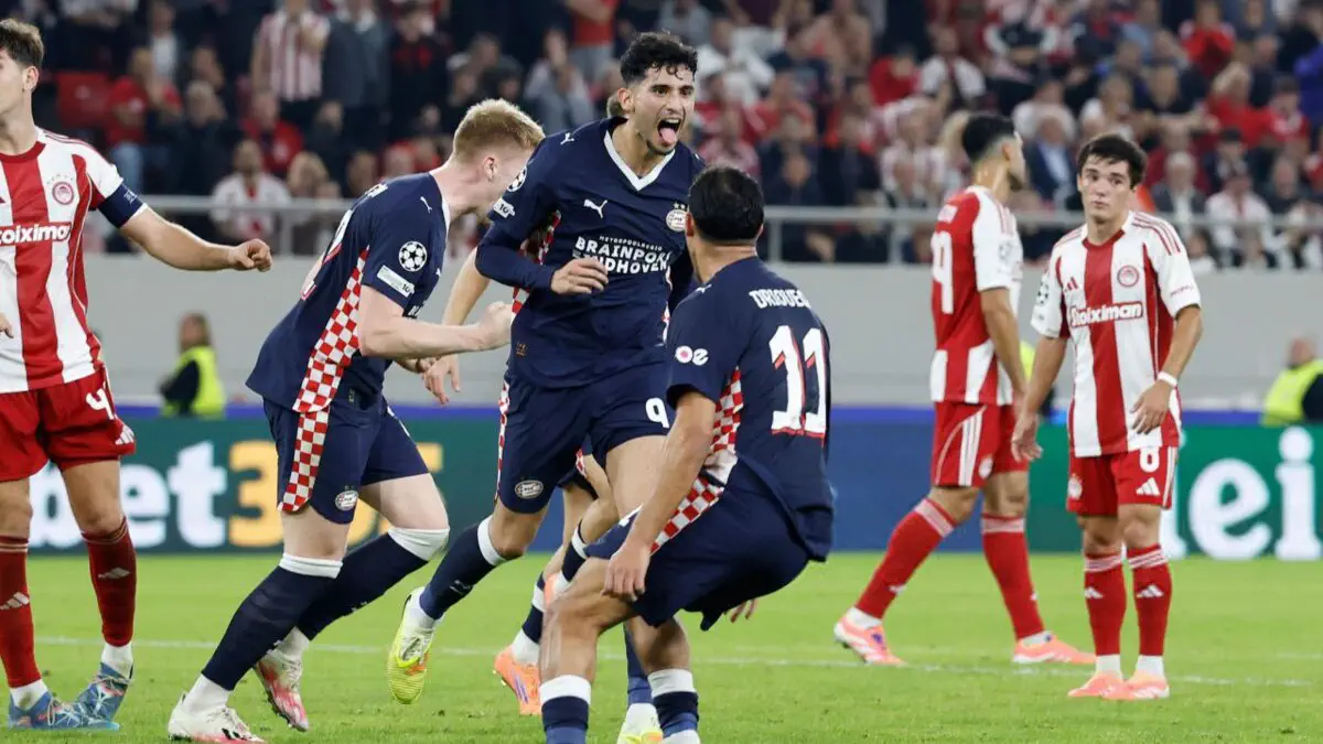 YChL. «Olimpiakos» — «PSV» 1:1 (videosharh)
