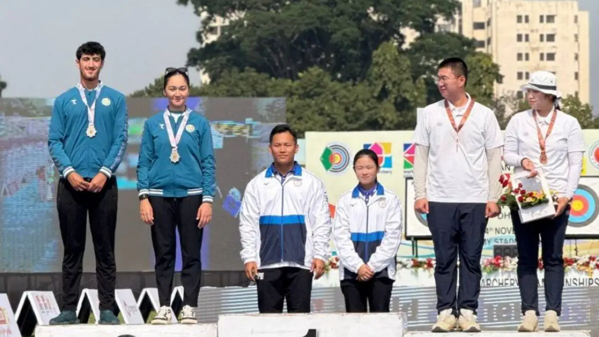 Kamondan otish. Kamonchilarimiz birinchi bor Osiyo chempionatida shohsupaga koʻtarilishdi
