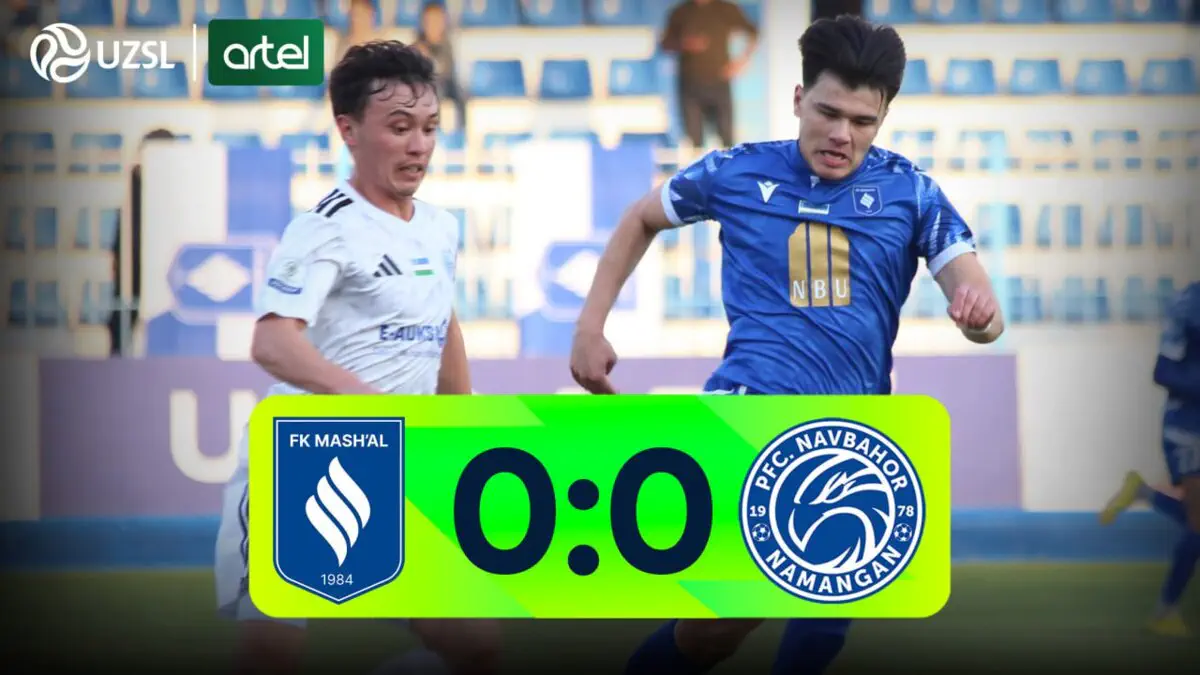 Superliga. "Mash'al" - "Navbahor" - 0:0 (video sharh)