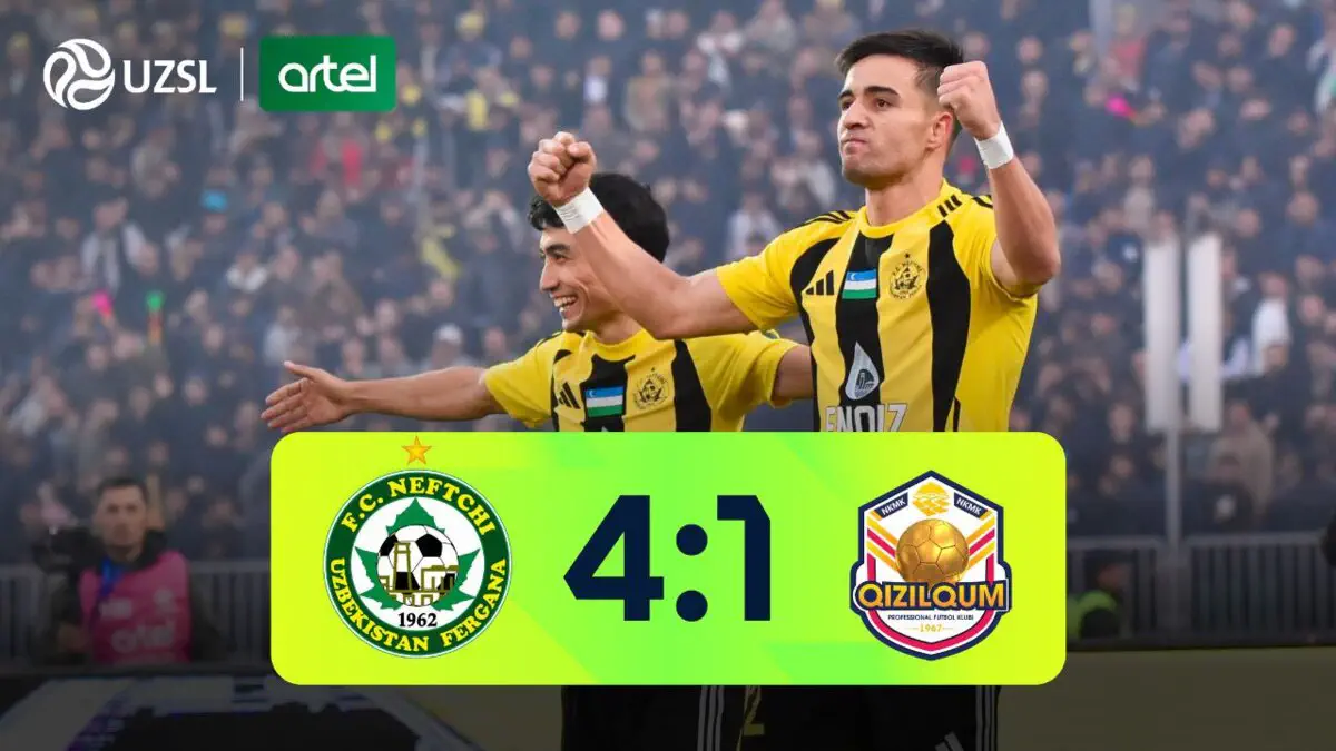 Superliga. "Neftchi" - "Qizilqum" - 4:1 (video sharh)