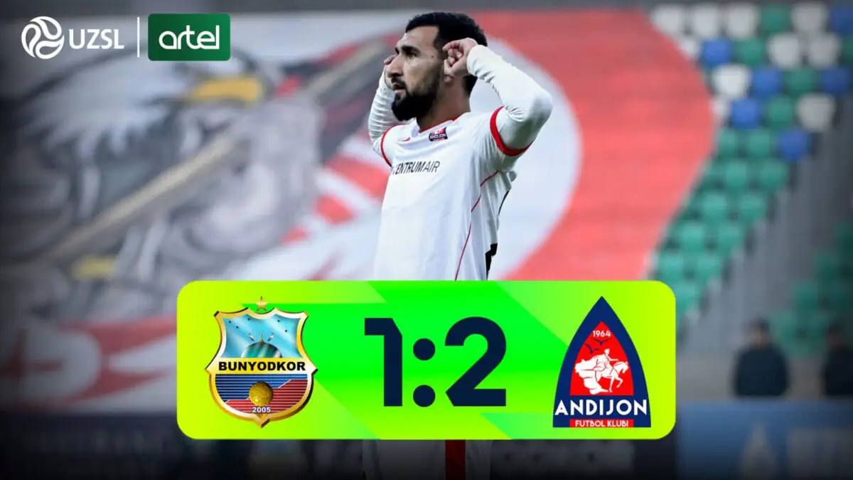 Superliga. «Bunyodkor» - «Andijon» - 1:2 (video sharh)