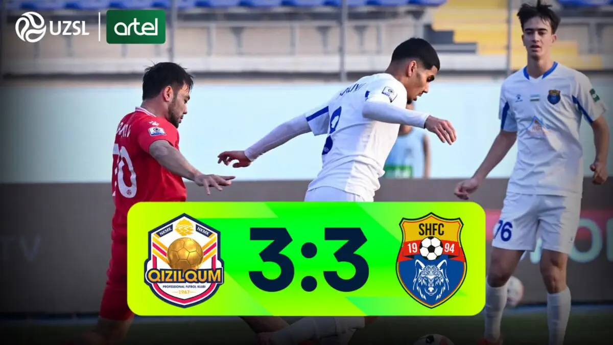 Superliga. Qizilqum - Sho‘rtan - 3:3 (video sharh)