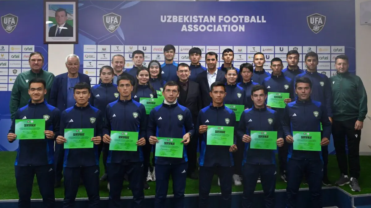 Futbol. Hakamlar akademiyasining ilk bitiruvchilari sertifikatga ega bo‘lishdi