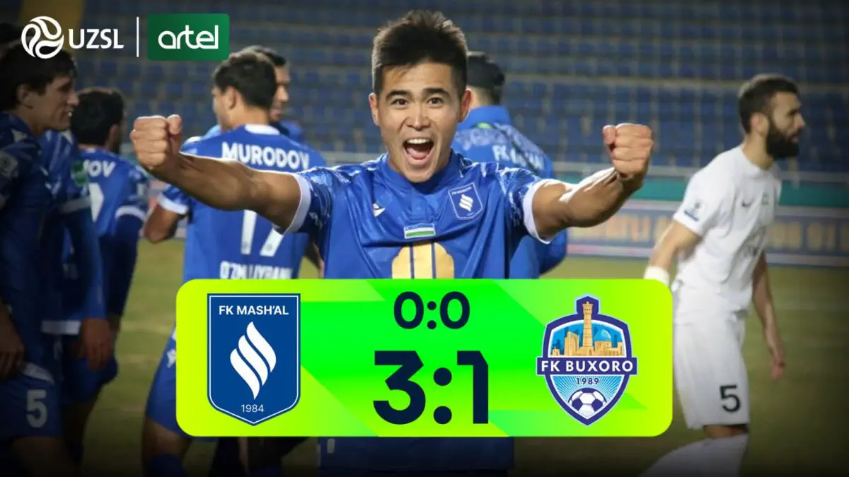 Superliga. Mash'al – Buxoro 0:0 – pen: 3:1 (videosharh)
