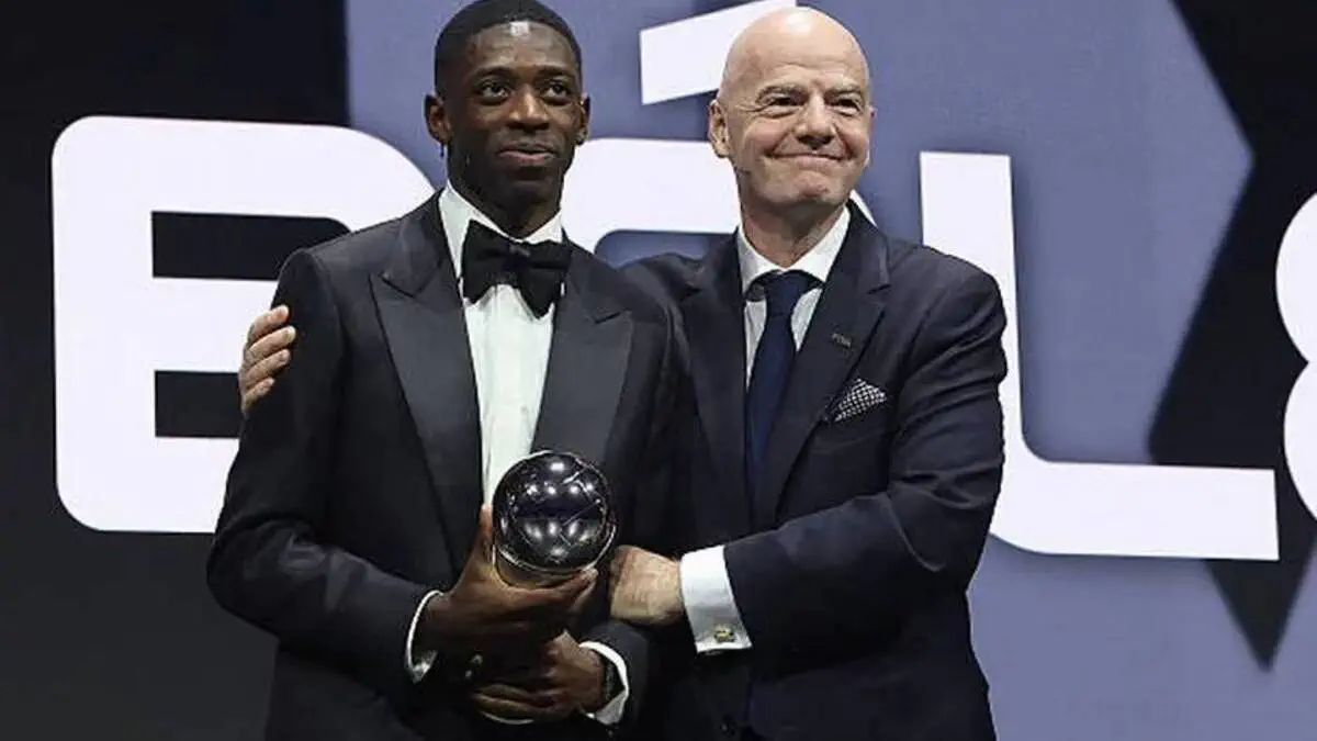Fransiya milliy jamoasi va «PSJ» forvardi Usmon Dembele 2025 yil yakunlariga ko‘ra, eng yaxshi futbolchi deb topildi