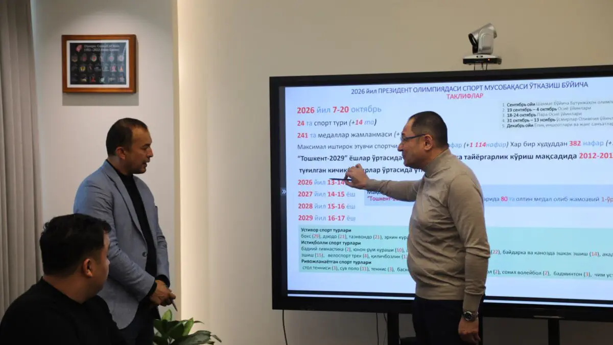 Sport vaziri tomonidan taqdimotlar va amalga oshirilgan ishlar bo'yicha munosabat bildirdi