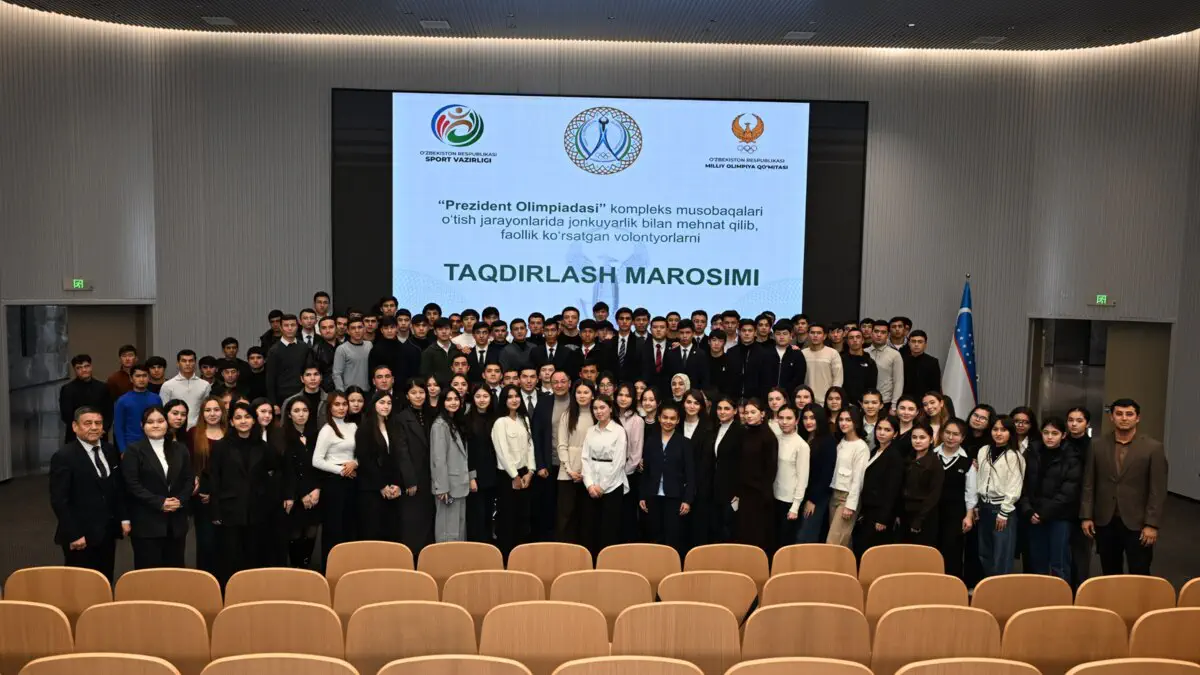 «Prezident olimpiadasi»da faoliyat olib borgan volontyorlar taqdirlandi