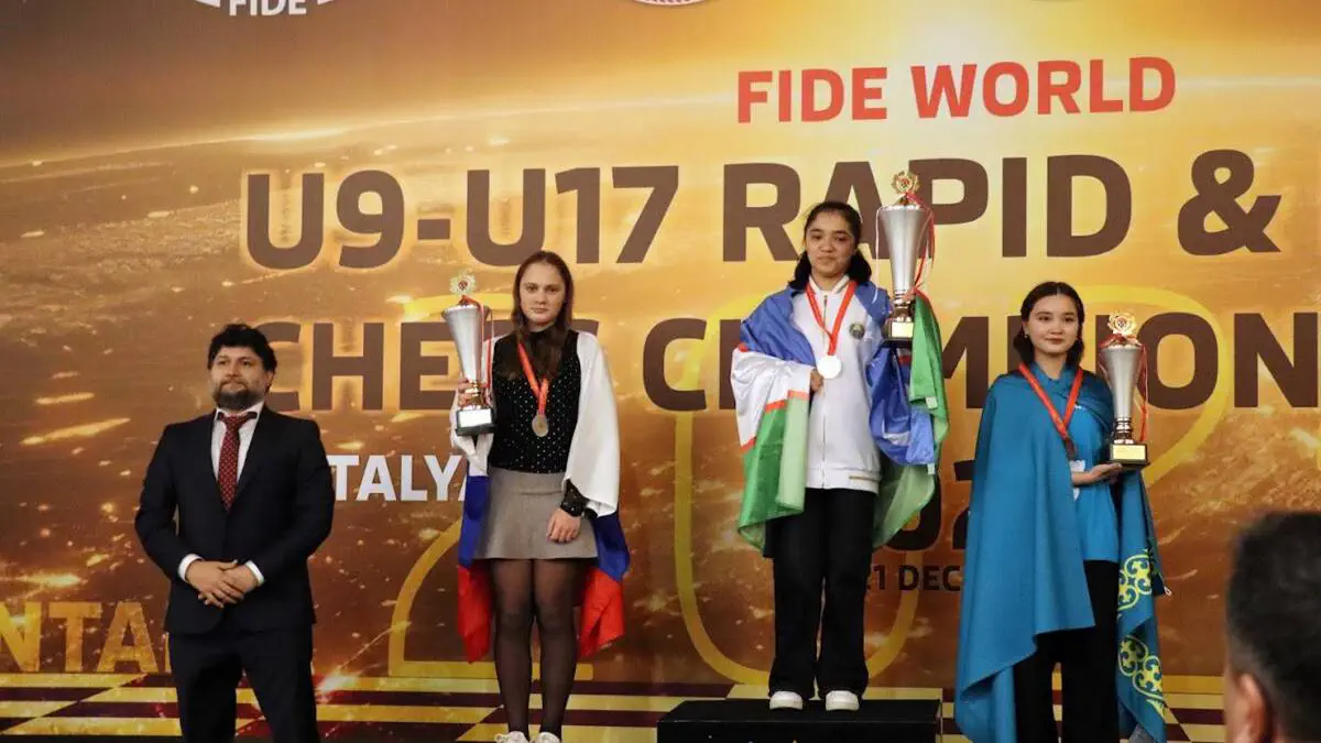 O‘zbekiston yosh shaxmatchilari Jahon chempionatida umumjamoa hisobida 1-o‘rinni egalladi