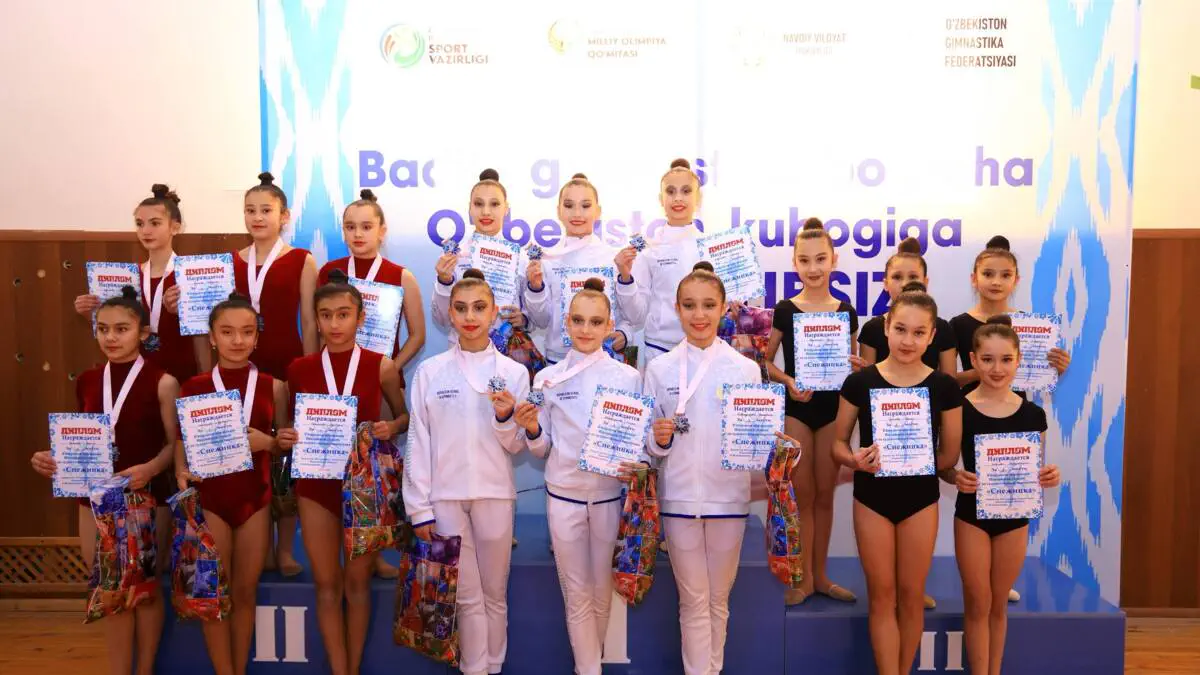 Navoiyda badiiy gimnastika bo‘yicha «Qor parchasi» ochiq chempionati o‘tkazildi