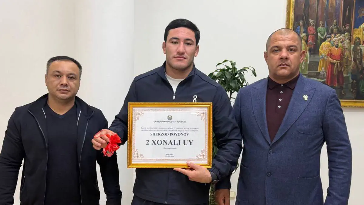 Kurash. U20 Jahon chempioni Sherzod Poyonov munosib taqdirlandi