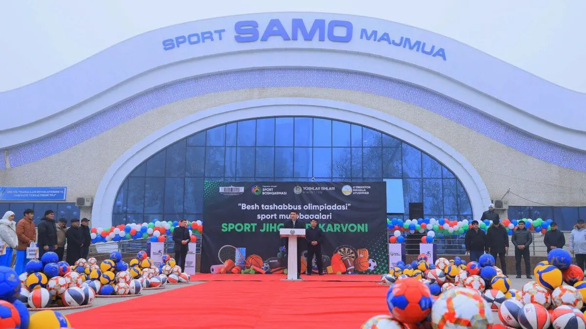 Farg'ona viloyatidagi 1017 ta mahallaga sport jihozlari tantanali ravishda topshirildi