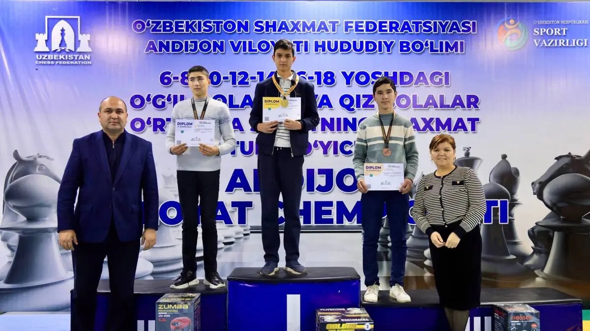 Andijonda shaxmat bo‘yicha viloyat chempionati yakunlandi