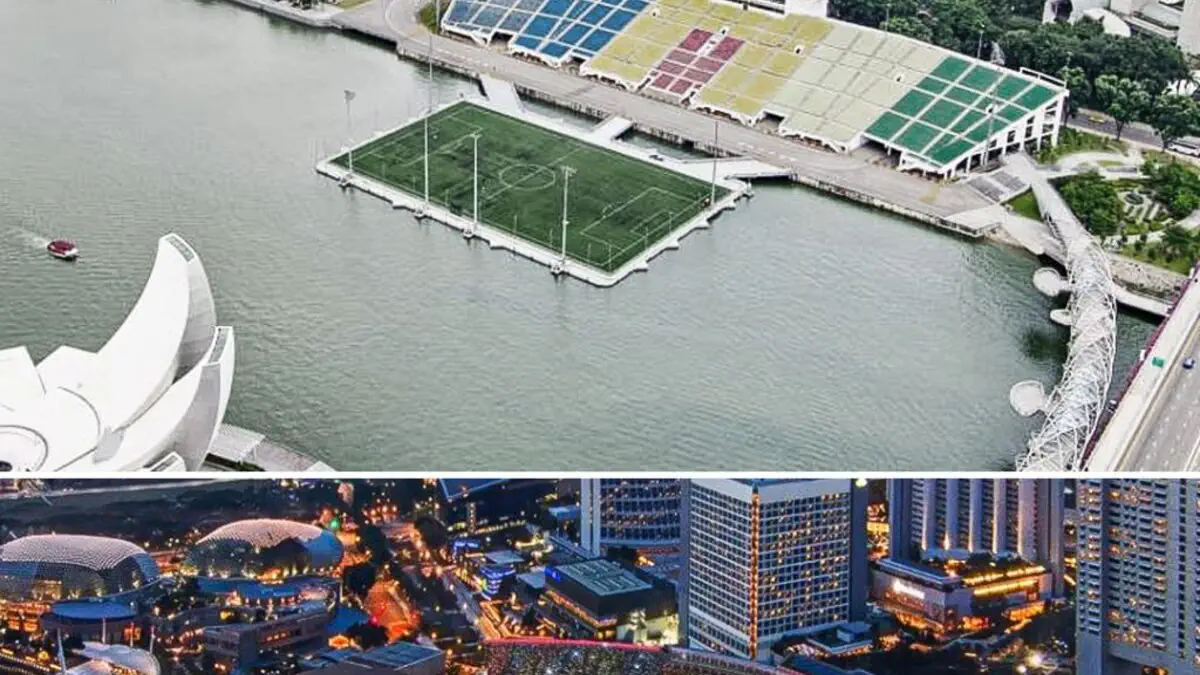 Singapurdagi mashhur suzuvchi stadion tarixga aylandi