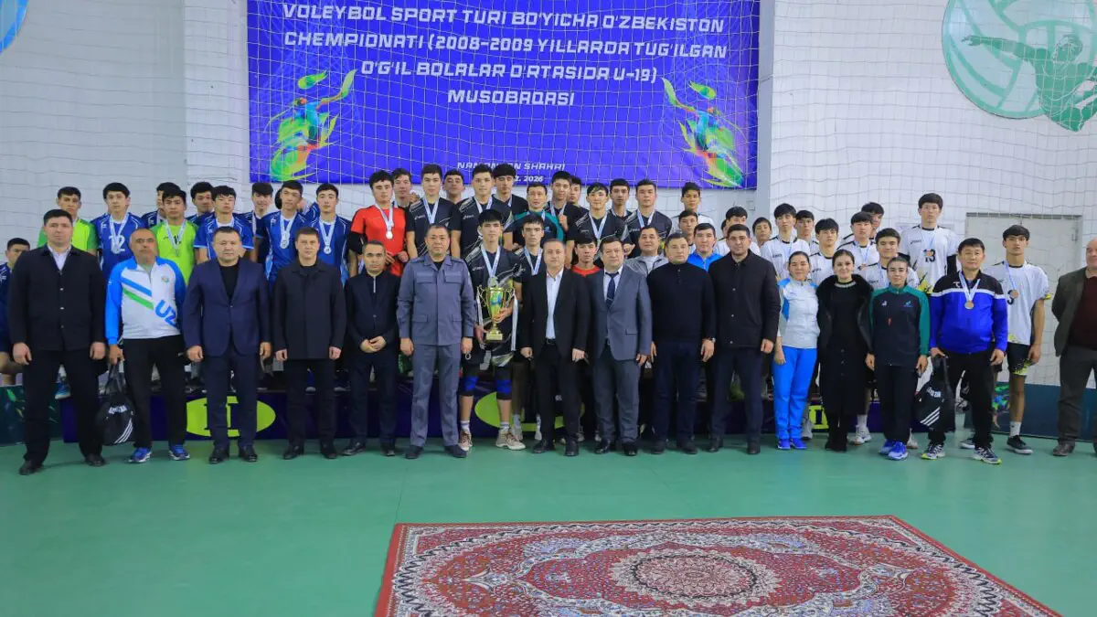 Namanganda U-19 voleybol bo‘yicha O‘zbekiston chempionati g‘oliblari taqdirlandi