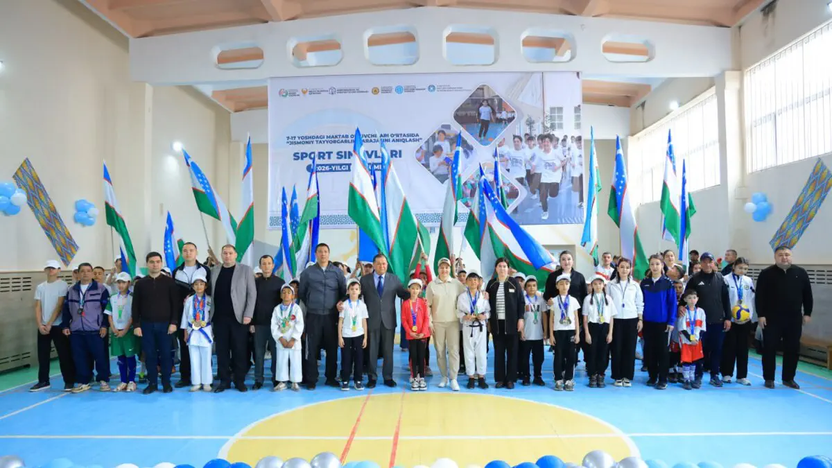 Xorazmda maktab o‘quvchilari o‘rtasida jismoniy tayyorgarlik sinovlari 2026-yilgi mavsumiga start berildi