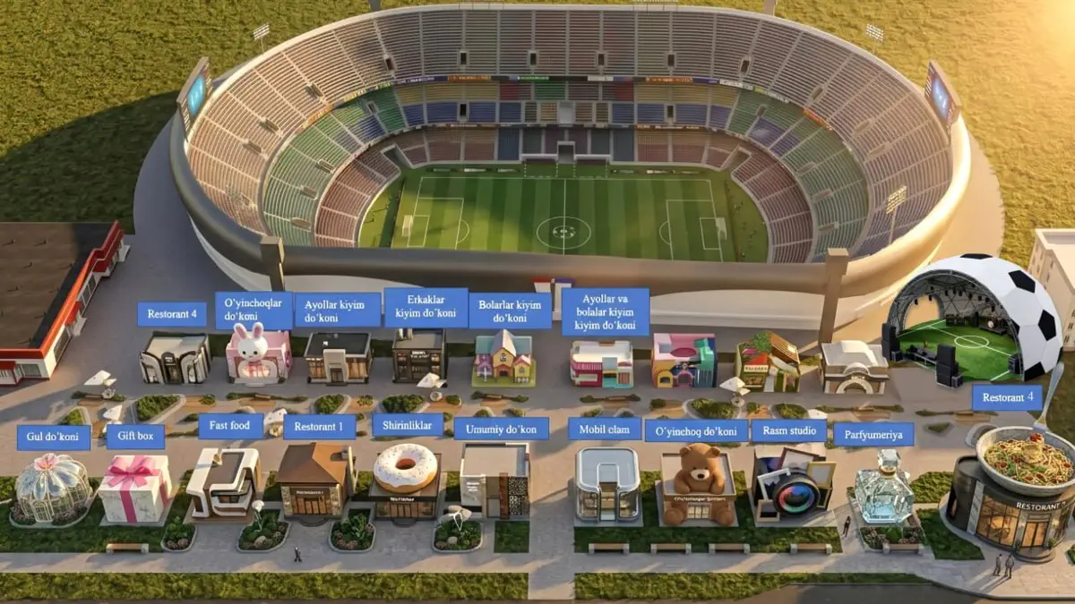 Bobur arenada yangi davr: stadion hududida 24/7 formatidagi majmua barpo etiladi!