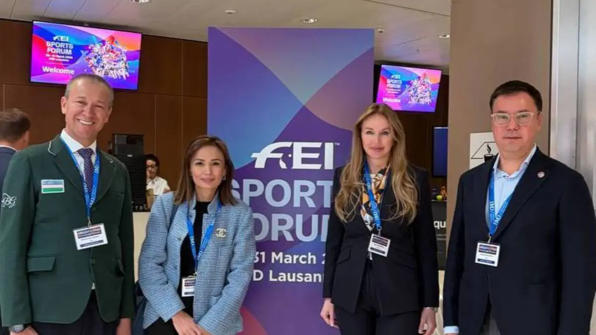 O‘zbekiston yilqichilik va ot sporti federatsiyasi prezidenti Gaziyev Baxromjon Lozanna shahrida o‘tayotgan FEI Sport forumida ishtirok etmoqda