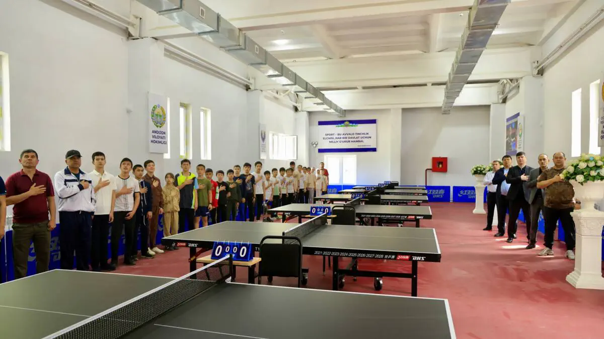 Andijonda yangi stol tennisi sport zali foydalanishga topshirildi