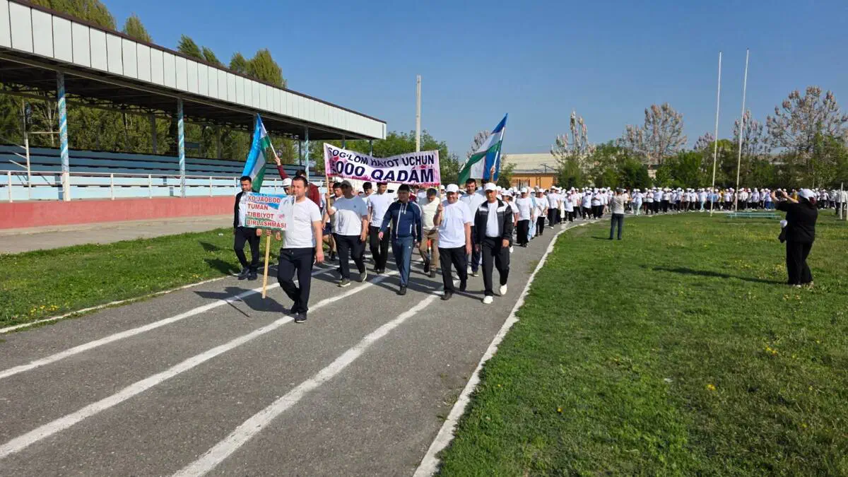 Xo‘jaobodda «Sog‘lom hayot uchun 5000 qadam» marafoni o‘tkazildi