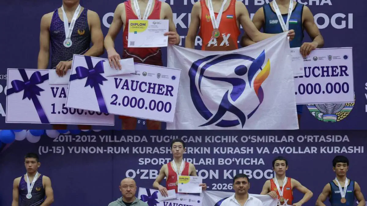 Erkin kurash bo‘yicha U15 O‘zbekiston kubogi g‘oliblari aniqlandi