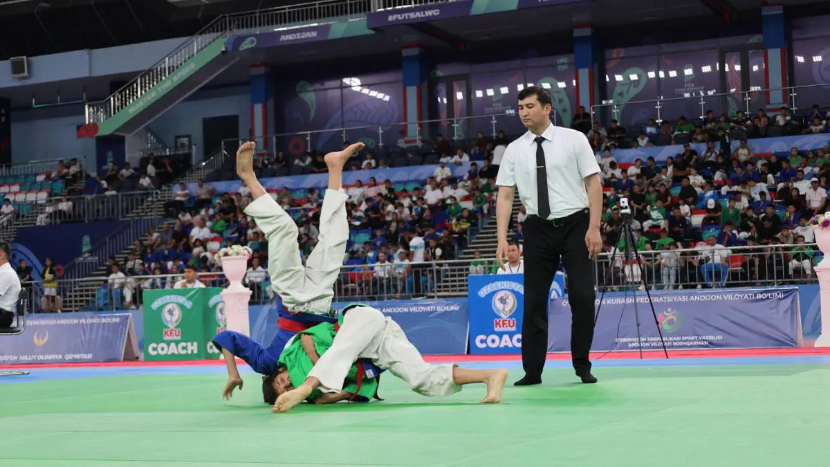Andijon kurash bo‘yicha O‘zbekiston chempionati bo‘lib o‘tmoqda