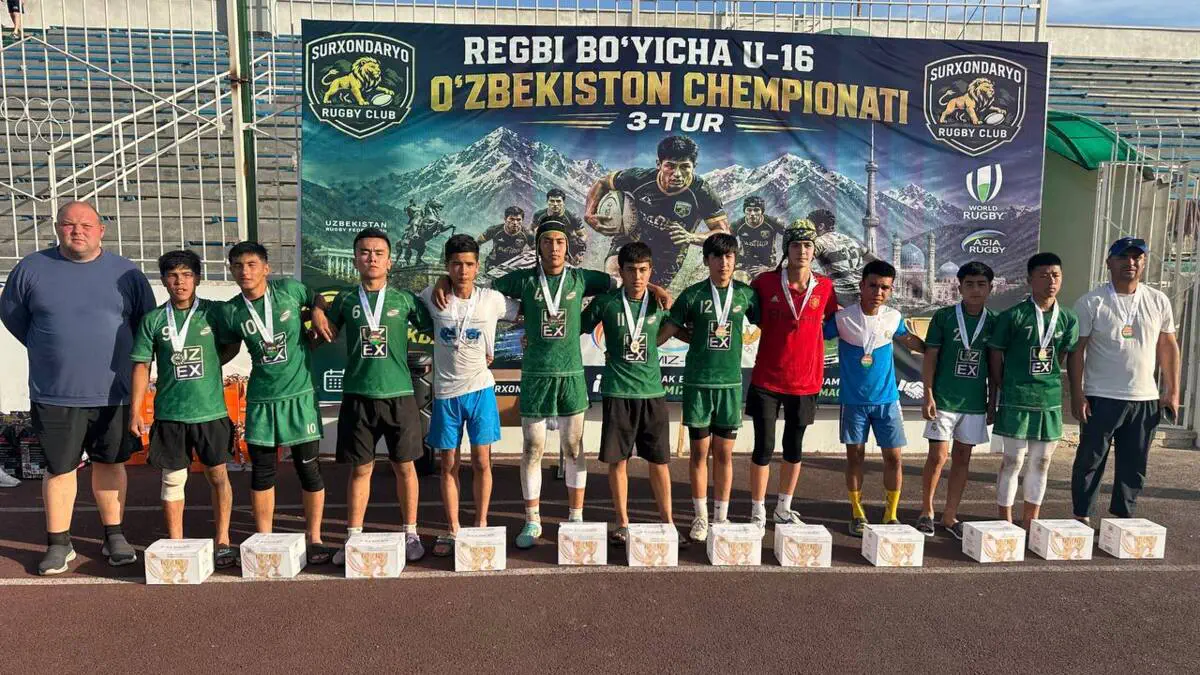 Surxondaryo viloyatidagi “Alpomish” stadionida regbi-7 bo‘yicha o‘smirlar (U-16) o‘rtasidagi O‘zbekiston chempionatining yakuniy turi bo‘lib o‘tdi