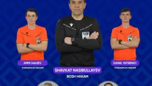 PRO-Liga. "Sho‘rtan" — "Metallurg" uchrashuvini Shavkat Nasibullayev boshchiligidagi hakamlar brigadasi boshqarib borad