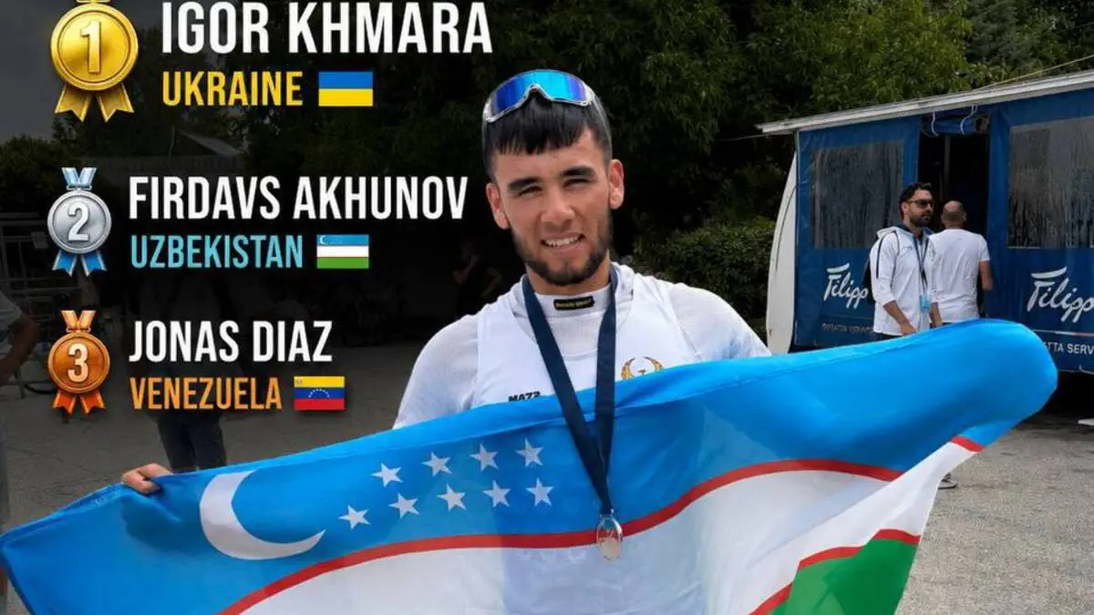 Firdavs Axunov yengil vaznli bir kishilik ekipajda kumush medalni qo‘lga kiritdi