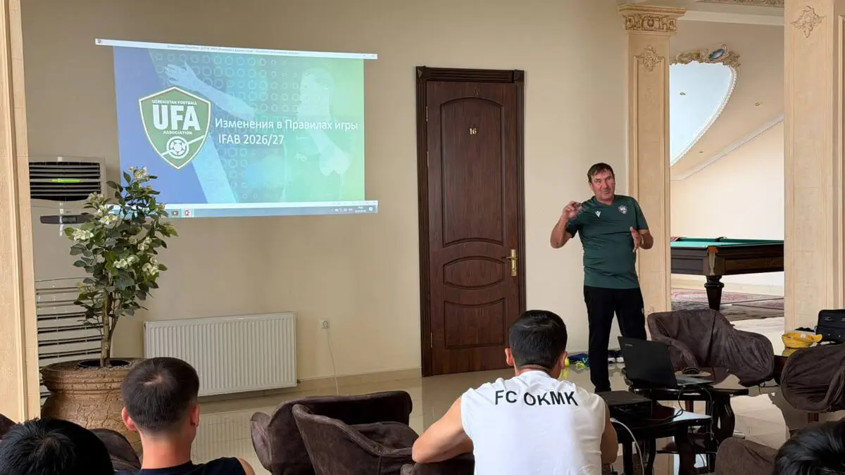 OKMK jamoasi uchun futbol qoidalari bo‘yicha seminar tashkil etildi