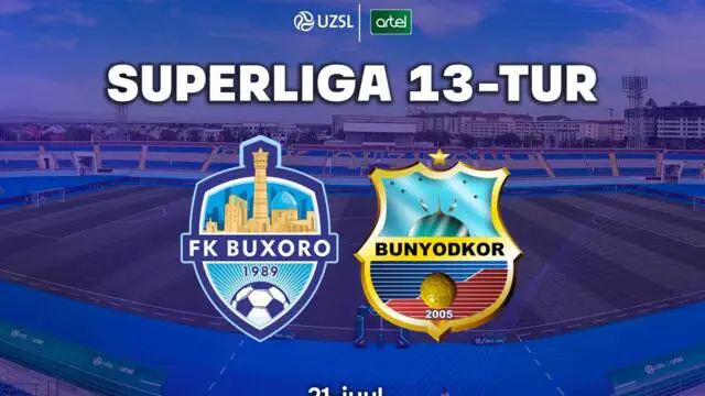 Superliga 13-turidan o’rin olgan «Buxoro» - «Bunyodkor» bellashuviga Navoiy viloyatidagi «Yoshlar» stadioni mezbonlik qiladi