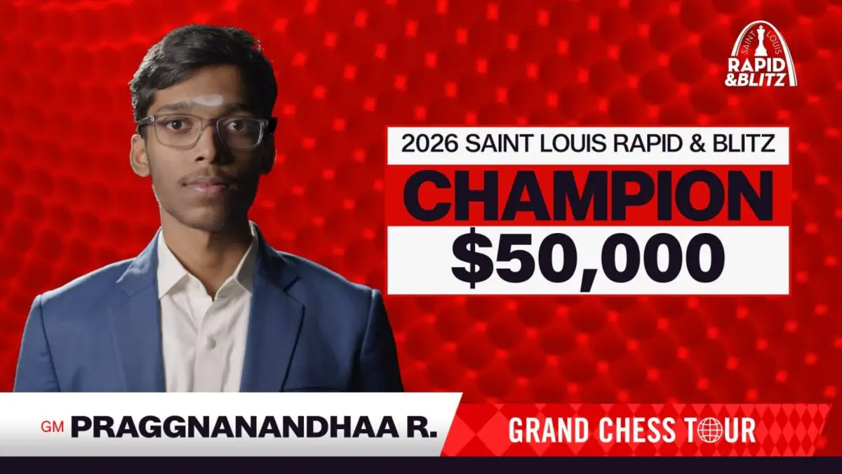Прагнананда — Saint Louis Rapid & Blitz 2026 ғолиби