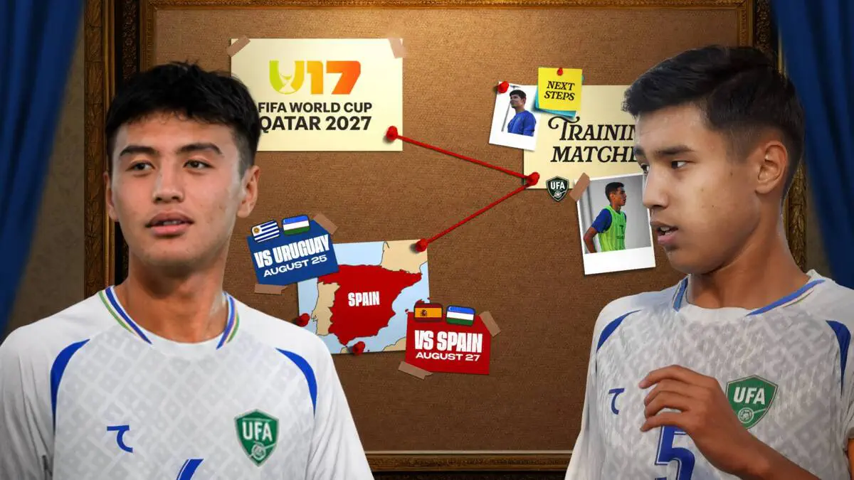 Oʻzbekiston U-17 terma jamoasi Urugvay va Ispaniyaga qarshi maydonga tushadi