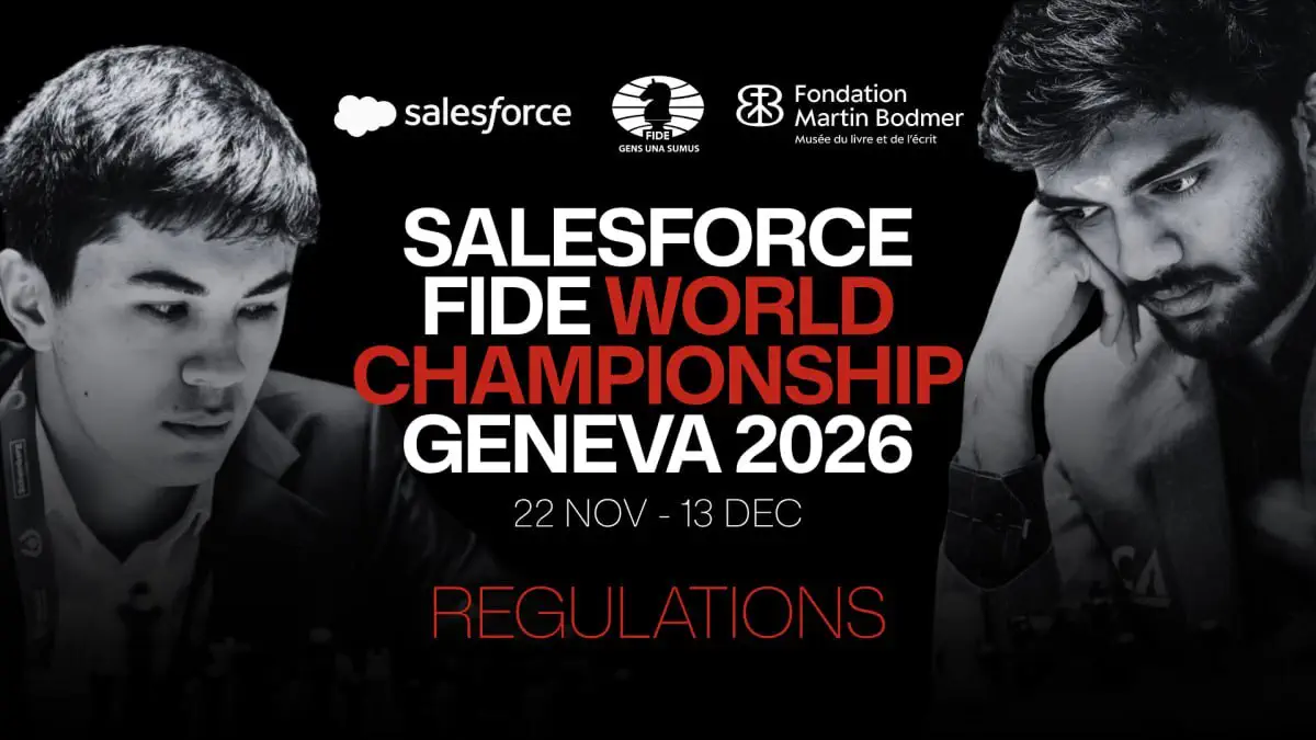 Salesforce FIDE Jahon Chempionati 2026: Sana, Format va Mukofot Jamg‘armasi Tasdiqlandi
